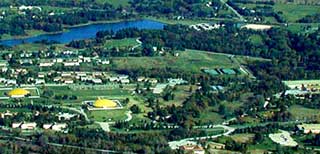 aerial view of campus